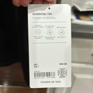 Athleta Essential Tee, large, black